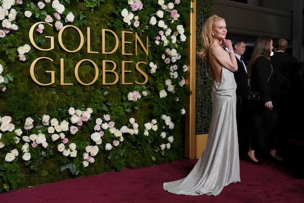 Nicole Kidman arrives at the 82nd Golden Globes on Sunday, Jan. 5, 2025, at the Beverly Hilton in Beverly Hills, Calif. (Photo by Jordan Strauss/Invision/AP)