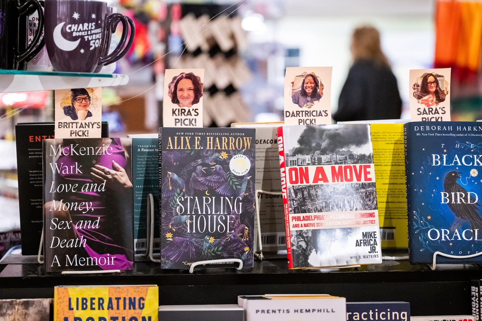 Staff-suggested books are displayed near the front door at Charis Books & More in Decatur. 
(Bita Honarvar for The Atlanta Journal-Constitution)