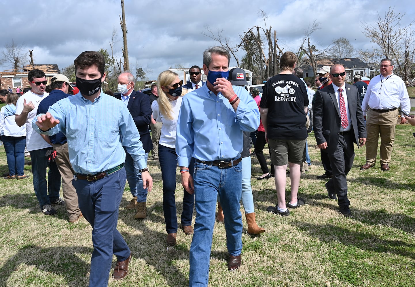 Kemp visits tornado-ravaged Coweta County