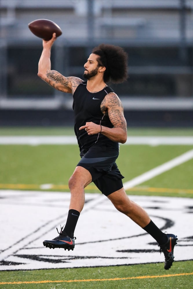 Photos: Colin Kaepernick works out in Riverdale