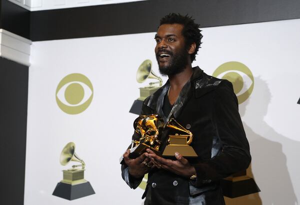 Gary Clark Jr. backstage at the 62nd Grammy Awards at Staples Center in Los Angeles on Sunday, Jan. 26, 2020. (Myung J. Chun/Los Angeles Times/TNS)