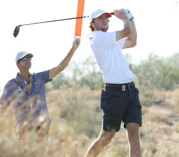 Georgia’s Connor Creasy during the third round of the NCAA Championships at Grayhawk Golf Club in Scottsdale, Ariz., on Sunday, May 29, 2022. (Photo by Steven Colquitt)