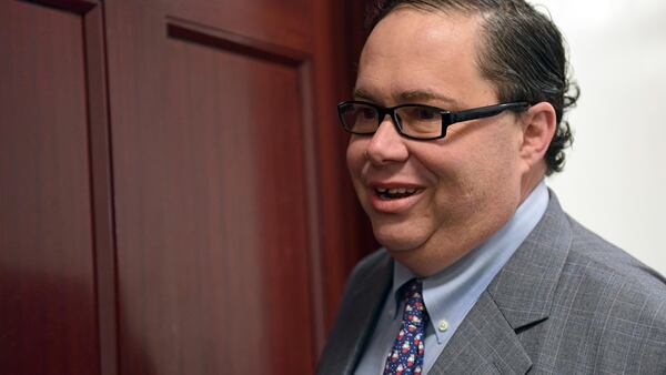 Rep. Blake Farenthold, R-Texas, arrives for a meeting of House Republicans on Capitol Hill in Washington, Tuesday, Dec. 19, 2017. (AP Photo/Susan Walsh)