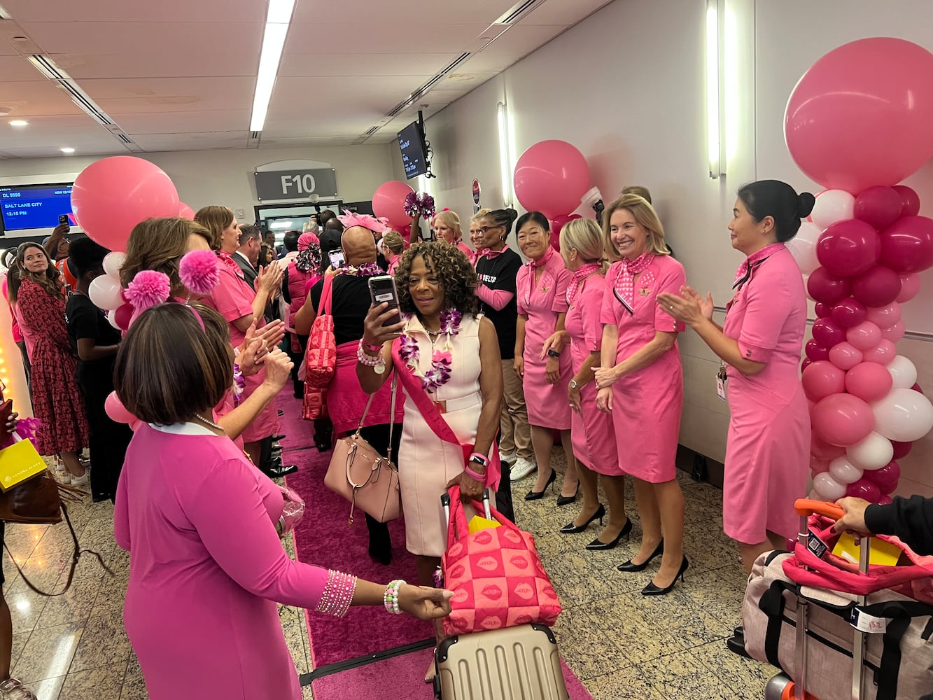 Delta's Pink Plane flight of breast cancer survivors took off Monday