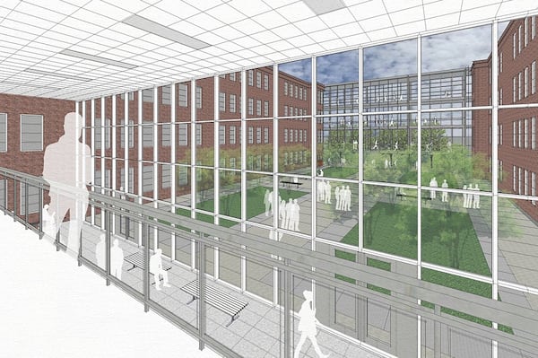 Renderings of the Howard Middle School project in Atlanta's Old Fourth Ward. Renderings provided by lead architect Stevens & Wilkinson.