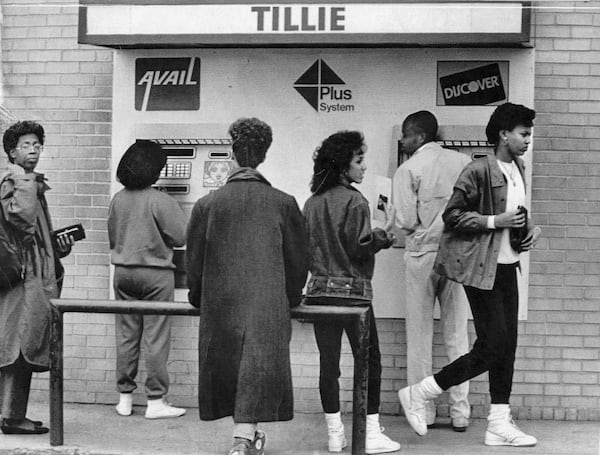 Tillie the Teller was First Atlanta Bank’s move to get customers comfortable with and excited about ATMs. First Atlanta later became part of Wachovia, which in turn was bought by Wells Fargo. (David Tulis / UPI)