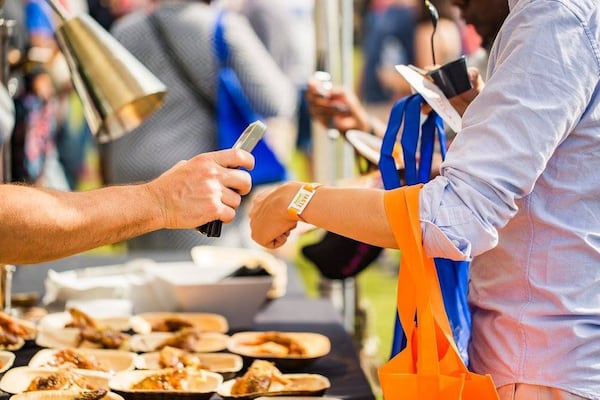 Wristbands serve as tickets for Taste of Atlanta and come loaded with taste points. Unused points can be donated to local nonprofit Giving Kitchen. CONTRIBUTED BY TASTE OF ATLANTA