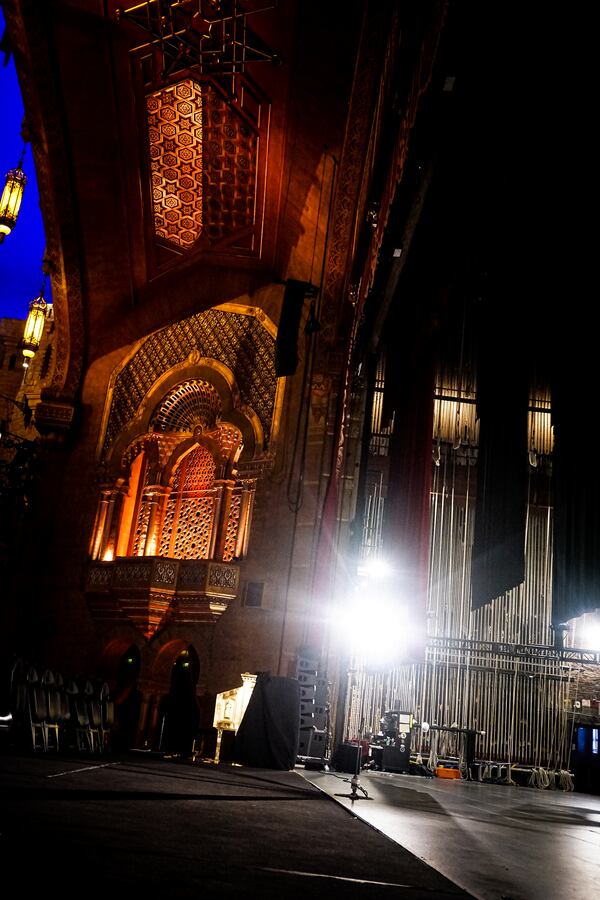 A "ghost light" illuminates the stage at the Fox Theatre, one of Atlanta's more popular destinations for those seeking spirits. Courtesy of the Fox Theatre