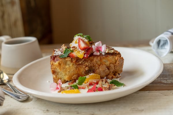  Griddled strawberry bread is available on the Sunday brunch menu at South Main Kitchen. Photo courtesy of South Main Kitchen.