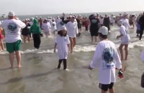 In 2012 on Tybee Island, 2,045 participants set the record for the largest gathering of people wearing swim caps.