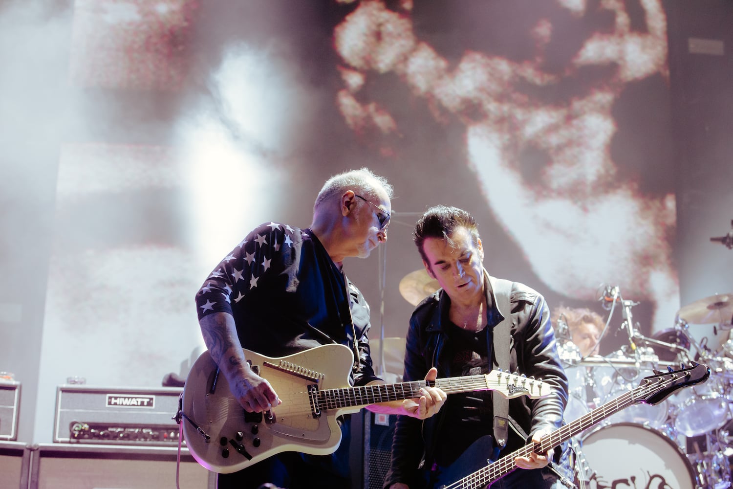 The Cure performs to an excited crowd at the State Farm Arena on June 27, 2023. (Sophie Harris for The Atlanta Journal-Constitution).