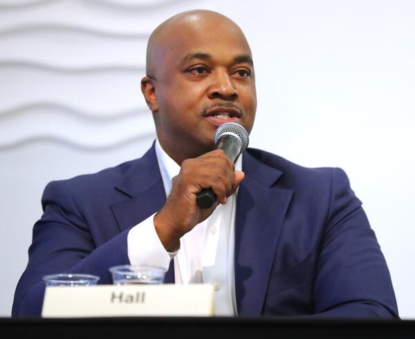 September 19, 2017 Atlanta: Atlanta candidate for mayor Kwanza Hall participates in a mayoral forum at the Loudermilk Conference Center on Tuesday, September 19, 2017, in Atlanta. Curtis Compton/ccompton@ajc.com