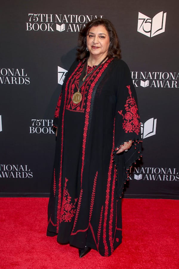 Poet Lena Khalaf Tuffaha attends the 75th National Book Awards ceremony at Cipriani Wall Street on Wednesday, Nov. 20, 2024, in New York. (Photo by Andy Kropa/Invision/AP)