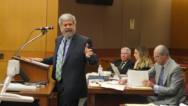 February 28, 2018 Atlanta - Defense attorney Don Samuel speaks during a pretrial hearing for Tex McIver before Fulton County Chief Judge Robert McBurney on Wednesday, February 28, 2018. HYOSUB SHIN / HSHIN@AJC.COM