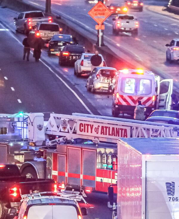 Thirteen vehicles were involved in the crash, according to the Georgia Department of Transportation.