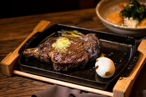 Sear 22-ounce Chef's Choice Cowboy Ribeye. Photo credit- Mia Yakel.