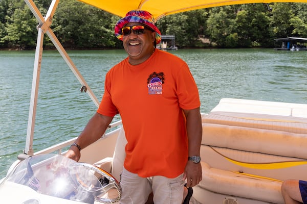 Rufus Scott spends his days boating on Lake Lanier. PHIL SKINNER FOR THE ATLANTA JOURNAL-CONSTITUTION.