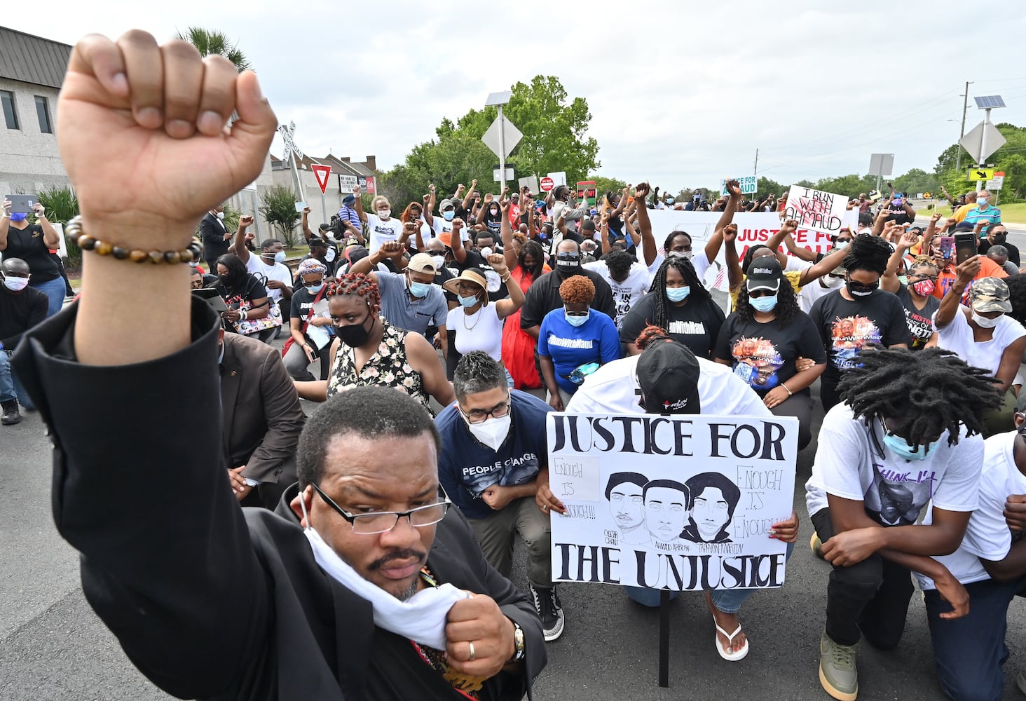 PHOTOS: Residents gather to demand justice in Ahmaud Arbery case