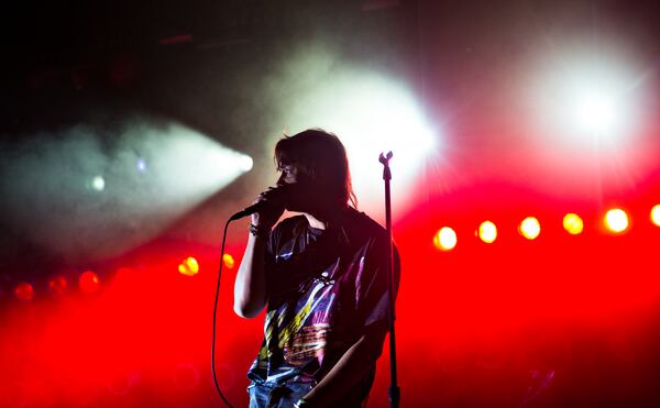 The Strokes' Julian Casablancas performs on stage during the first day of the Shaky Knees Music Festival at Central Park in Atlanta on Friday, May 8, 2015. The Pixies, Mastodon, The Strokes, TV on the Radio, Manchester Orchestra and many more artists all performed on Friday. JONATHAN PHILLIPS / SPECIAL