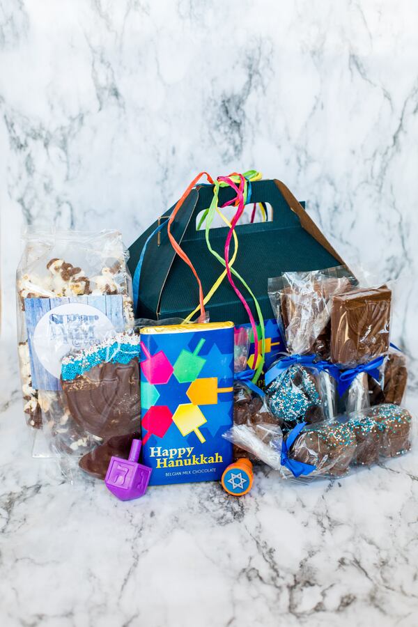 Kosher chocolate for Hanukkah from Sugar Plum Chocolates. Courtesy of Lillie Vaughan Photography