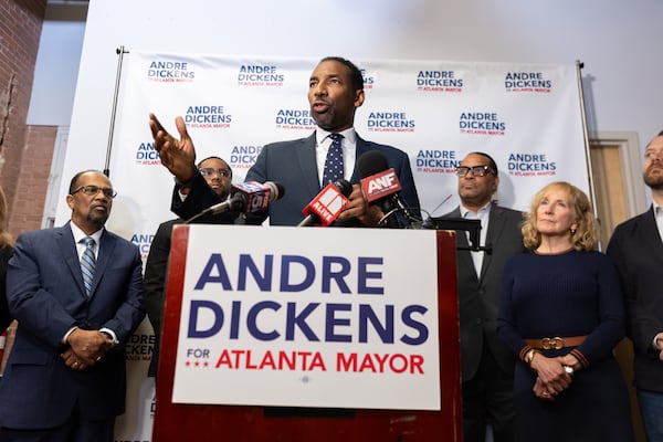 Mayor Andre Dickens kicked off his reelection bid at news conference in Atlanta on Tuesday.