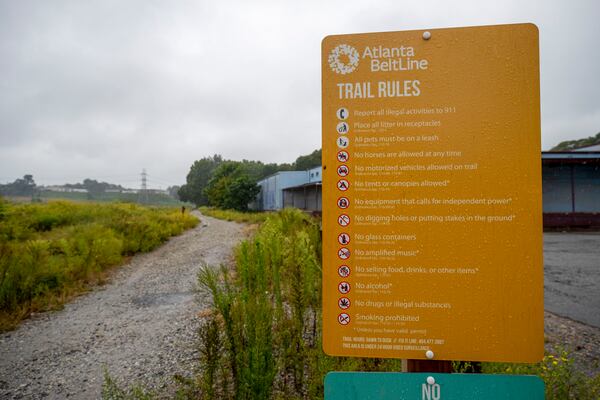 The southside Beltline Trail near the Chosewood Park neighborhood is not yet paved but has already brought a wave of economic development. (Alyssa Pointer / Alyssa.Pointer@ajc.com)