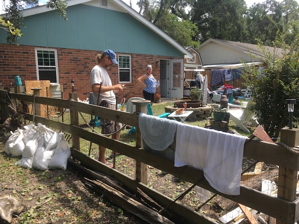 Brenda and Scott Neese thought Irma had spared them. Then the water rushed in so quickly they had to swim to safety. Photo: Jennifer Brett