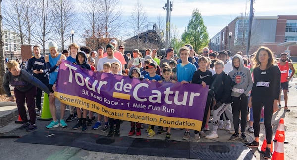 The annual Tour deCatur 1-Mile Fun Run, 5K Road Race and Tot Trot will take place on Saturday, March 15, 2025. Proceeds support the Decatur Education Foundation’s programs. 
(Courtesy of Decatur Education Foundation/Photo by Arthur Ratliff)