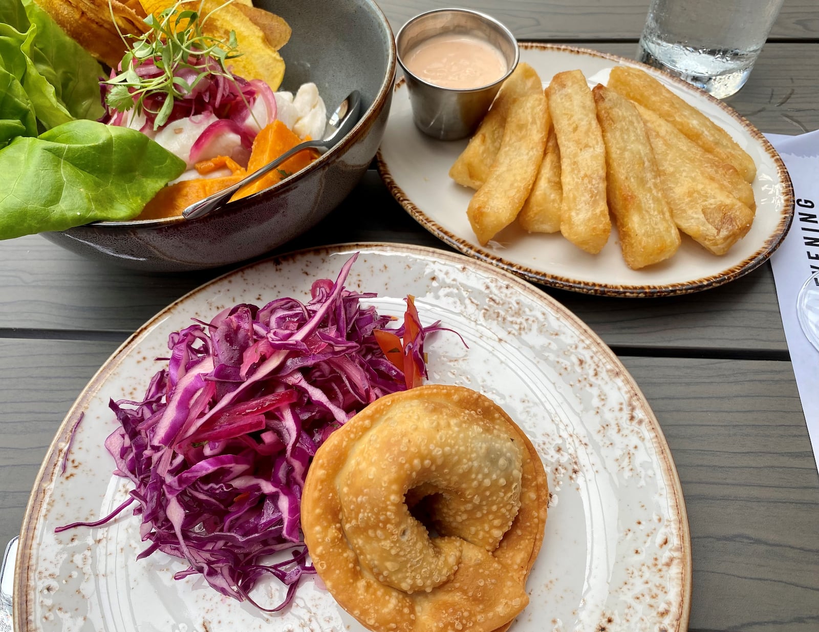 El Vinedo Local specializes in South American fare, like ceviches, empanadas and fried yuca.
Wendell Brock for The Atlanta Journal-Constitution