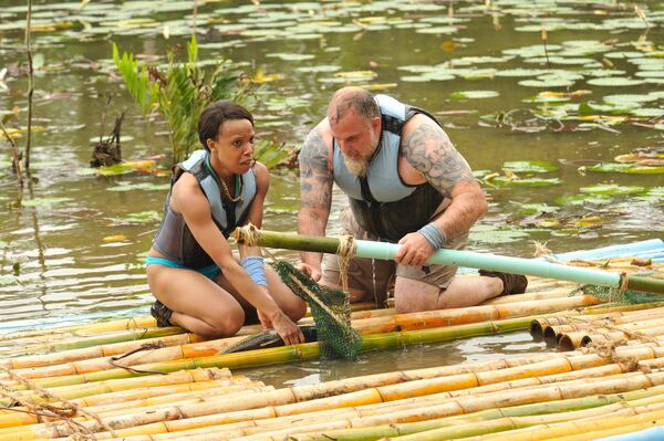  KICKING & SCREAMING: L-R: Contestants Nakeisha and John in the all-new “Welcome to the Jungle” series premiere episode of KICKING & SCREAMING airing Thursday, March 9 (9:01-10:00 PM ET/PT), on FOX. CR: Jeff Neira / FOX. © 2017 FOX Broadcasting Co.