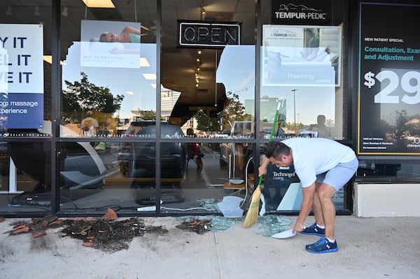 Stephen Davis cleans up at Relax the Back in Buckhead. AJC photo: Hyosub Shin