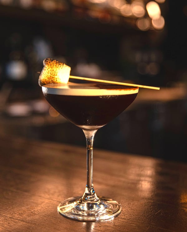 The coffee & campfires cocktail at the Americano is an espresso martini. (Courtesy of Conor Doherty)