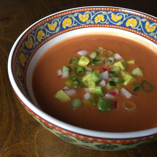 Leslie Brenner's gazpacho sevillano. Photographed July 2, 2016. (Leslie Brenner/Dallas Morning News/TNS)