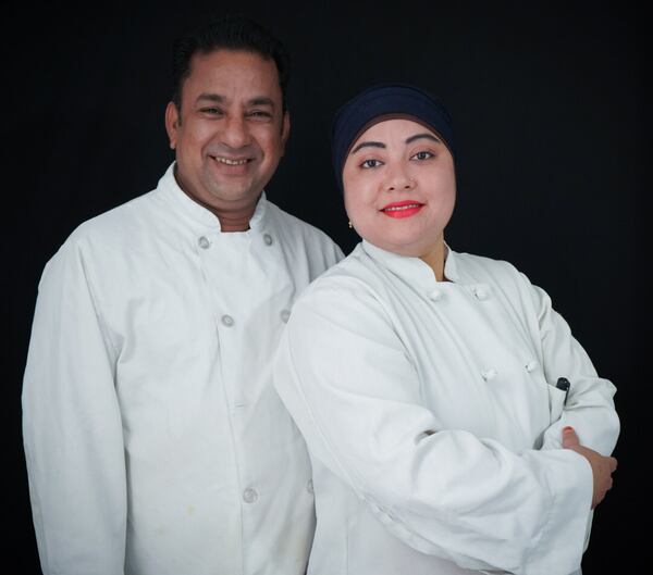 Abdul and Rabia Siddiqui. are the husband-and-wife team behind Sahirah Kebab and Curry at Politan Row at Colony Square. / Courtesy of Sahirah Kebab and Curry