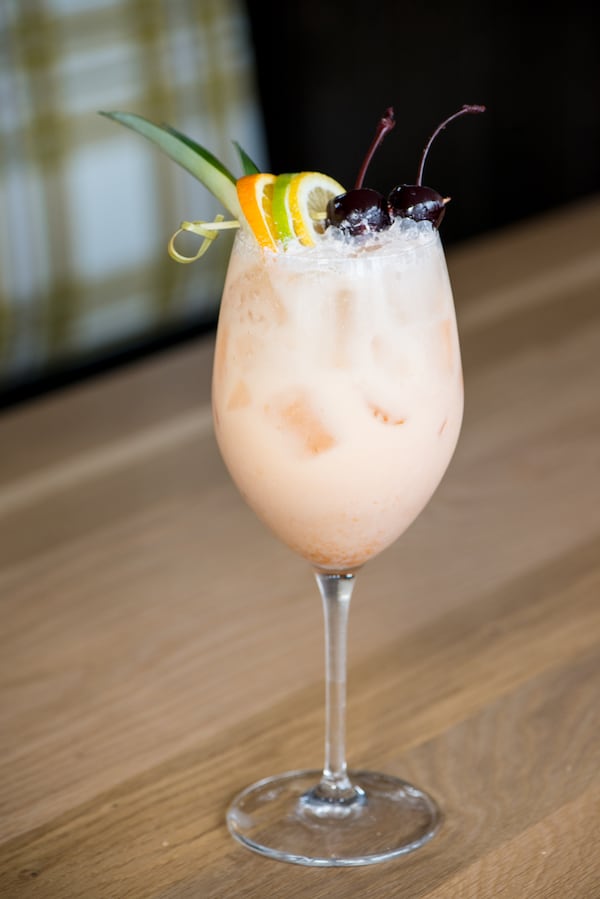  Booze-free kid's mocktail with fruity flavors at Scout in Oakhurst. / Photo credit- Mia Yakel.