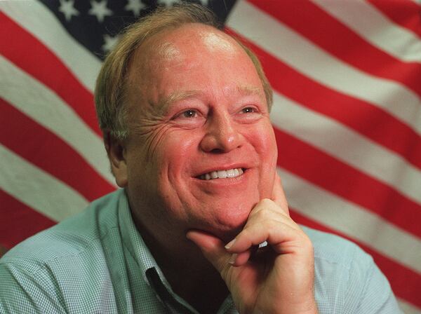 Max Cleland at his Atlanta campaign HQ Monday. Cleland is running U.S. Senate. (AJC Staff Photo/William Berry) 8/96