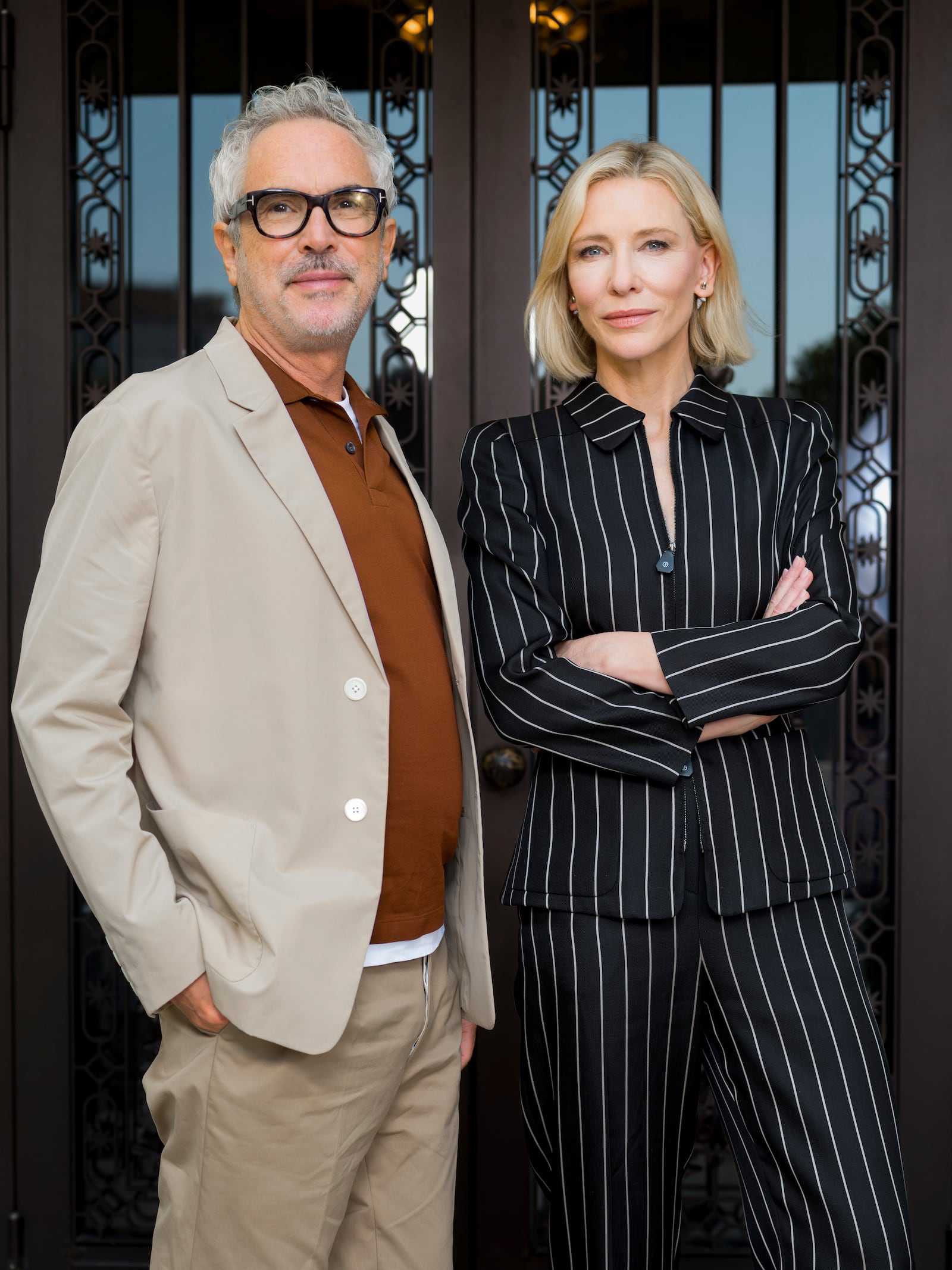 Director Alfonso Cuaron, left, and Cate Blanchett pose for portraits to promote the Apple TV series "Disclaimer" during the 81st edition of the Venice Film Festival in Venice, Italy, on Friday, Aug. 30, 2024. (Photo by Vianney Le Caer/Invision/AP)