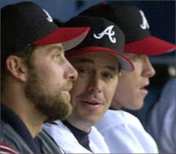 Smoltz (left) joins Maddux (center) and Glavine (right) in the Baseball Hall of Fame on Sunday, as the Braves' Big Three are reunited in Cooperstown.