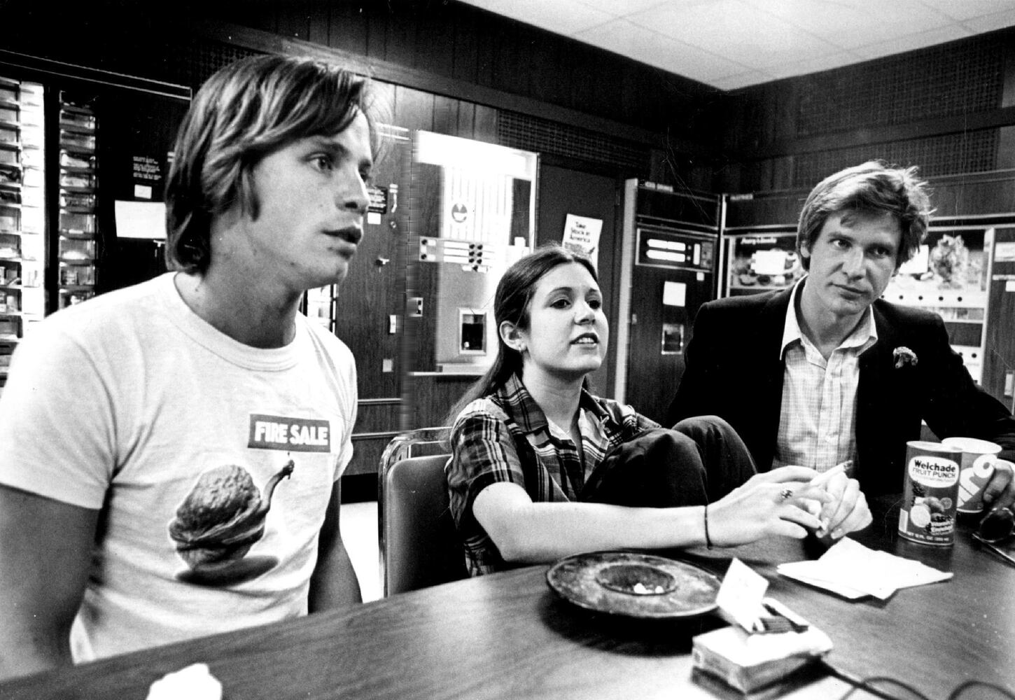 Harrison Ford (right) first starred as Han Solo in Star Wars in 1977