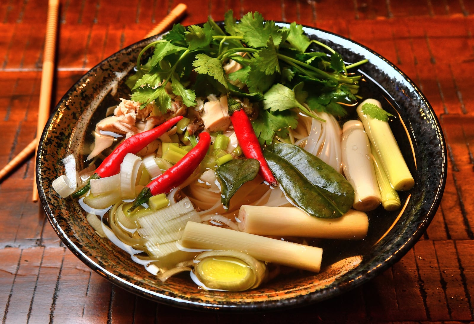 Asian Noodle Oolong Tea Soup is one of the ways that Connie Miller of ZenTea in Chamblee incorporates tea into her cooking. Styling by Connie Miller/Chris Hunt for the AJC