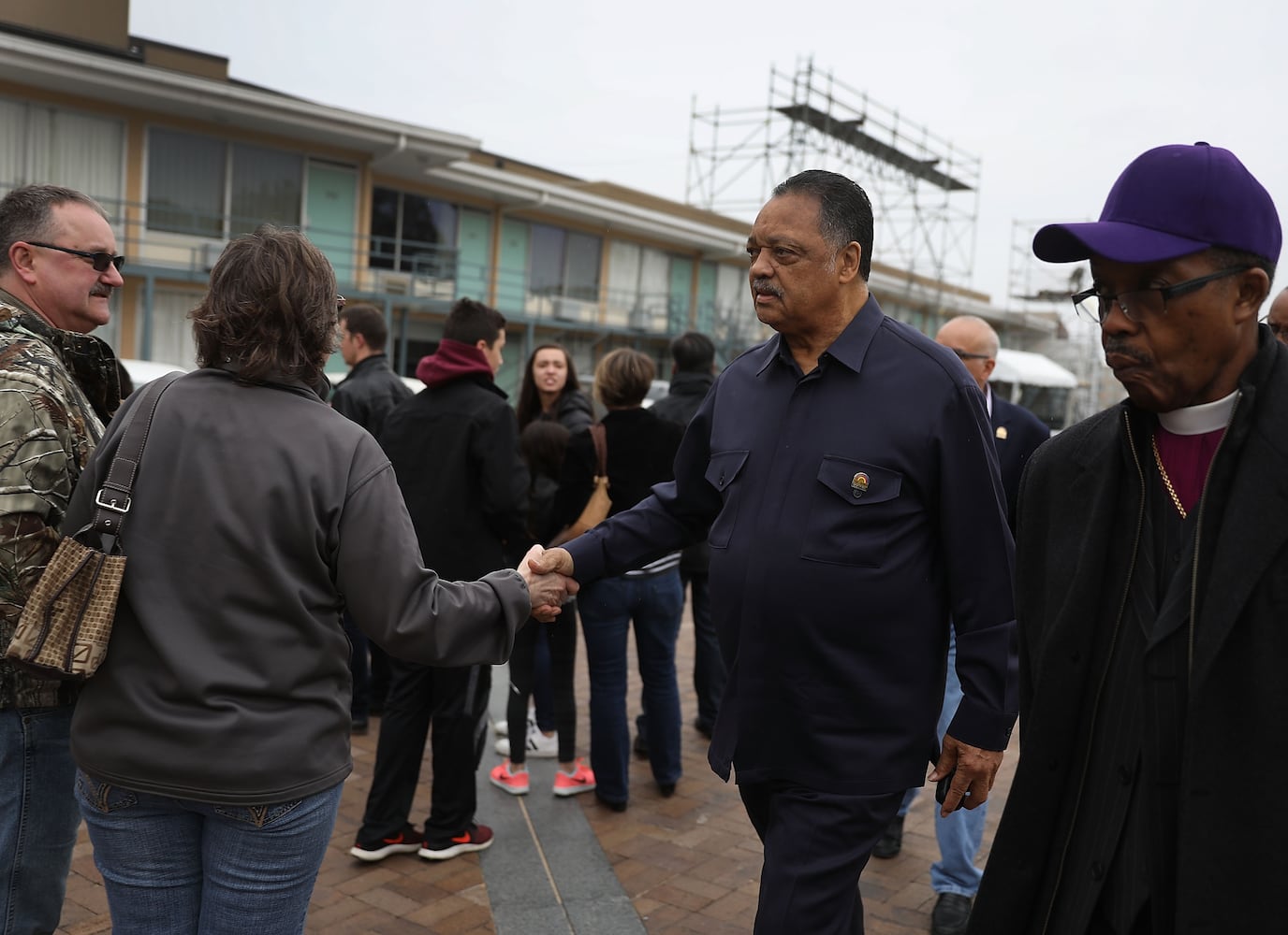 Photos: Jesse Jackson revisits hotel where Martin Luther King Jr. was killed