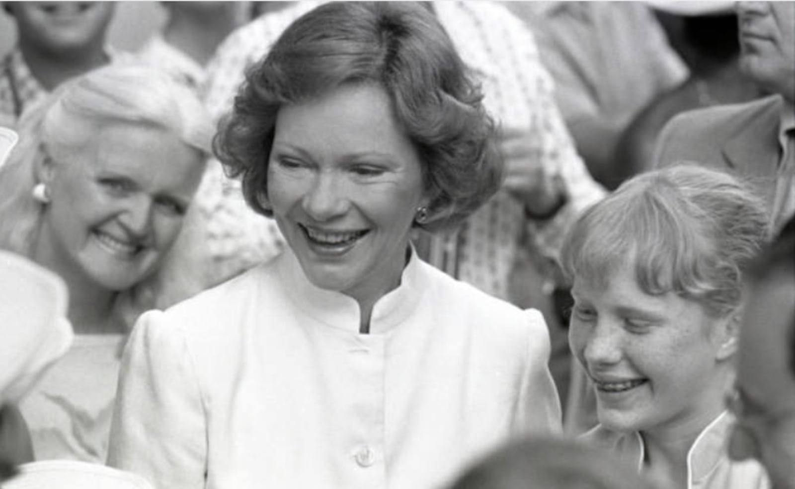 First Lady Rosalynn Carter and daughter Amy at the Atlanta parade on July 4, 1981.  (AJC Photographic Archive, Georgia State University Library)