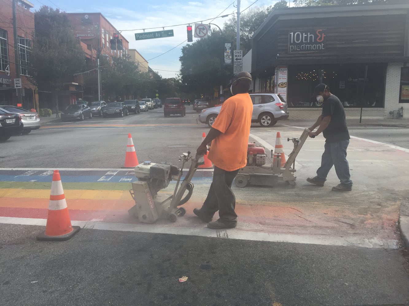 Rainbow crosswalks for Atlanta Pride disappear from Midtown