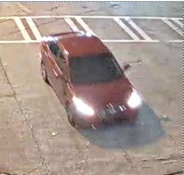 Atlanta police believe the red vehicle followed Ernest Thompson, and that a person inside the car may have shot and killed him.