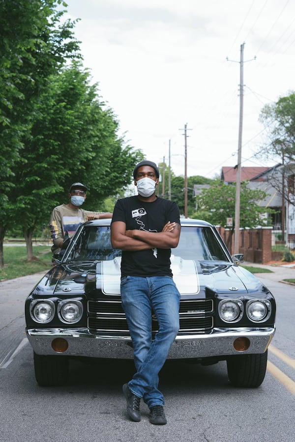 Jamaal McKnight, 39, and his son Taj, 16. Photographed by Melissa Alexander