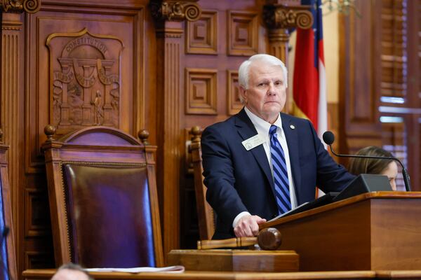 House Speaker Jon Burns listens during a debate on a bill on day 40 of the legislative session at the State Capitol on Wednesday, March 29, 2023. Jason Getz / Jason.Getz@ajc.com)
