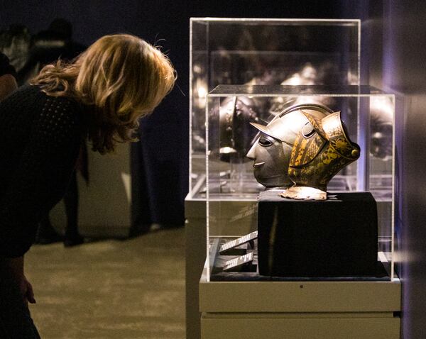 "Knights in Armor" a traveling exhibit of European armor from the 1500s is on display at Fernbank Museum and is now open to the public on Friday, Feb 11, 2022.  (Jenni Girtman for The Atlanta Journal-Constitution)