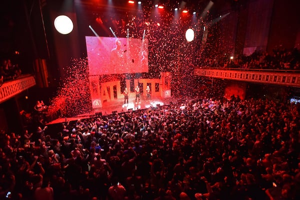 November 15, 2016 Atlanta - Atlanta United FC unveiled their first home kit on Tuesday night at the Tabernacle on Tuesday, November 15, 2016. Kits will be on sale at the event, or can be purchased at www.atlutd.com on Tuesday after the unveiling, or at the team store at Atlantic Station. HYOSUB SHIN / HSHIN@AJC.COM