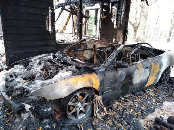 A house fire in Haralson County engulfed the house in flames, destroying the home. (Photo: Sheila Hopson)