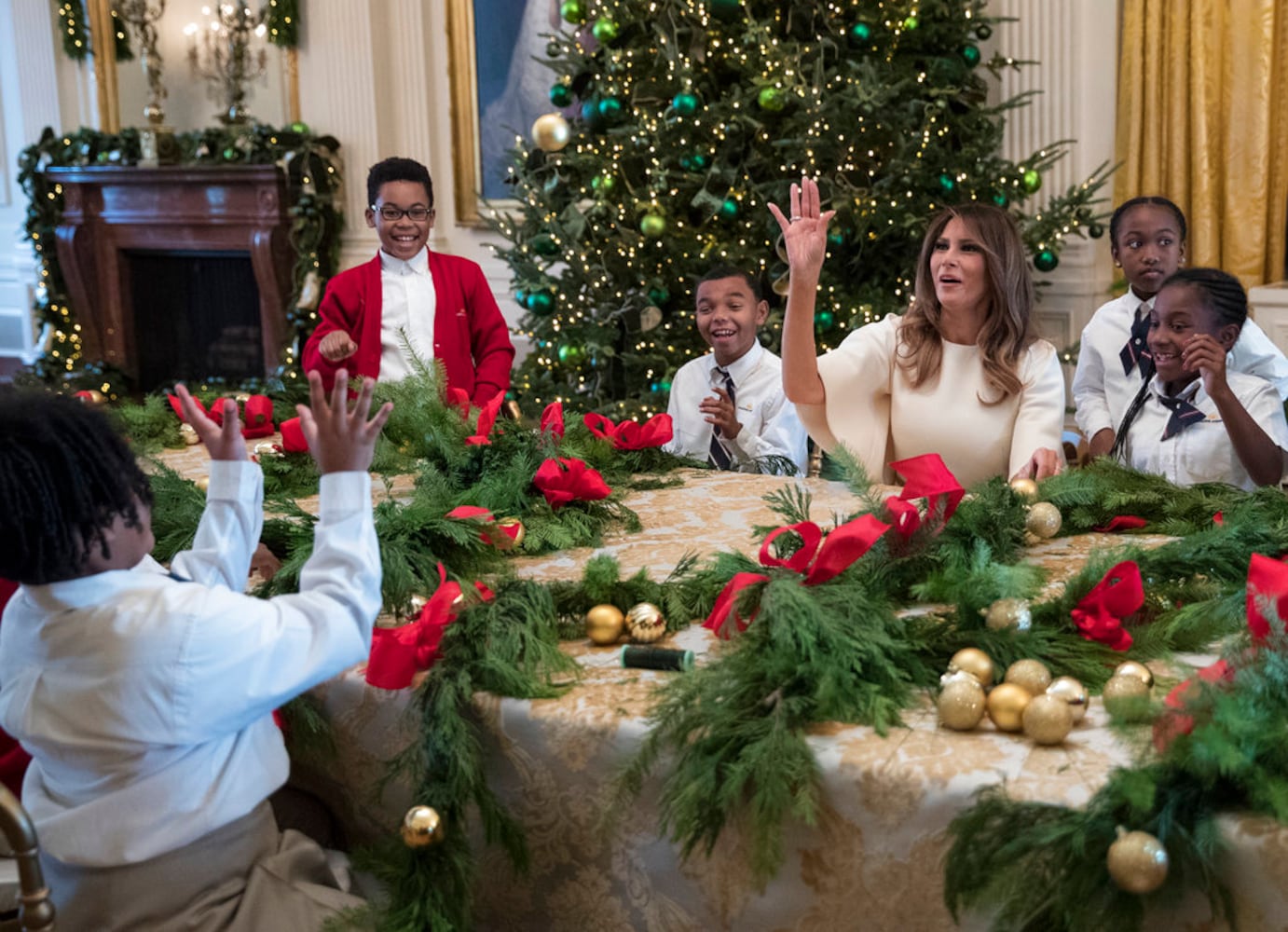 Photos: Melania Trump unveils White House Christmas decorations